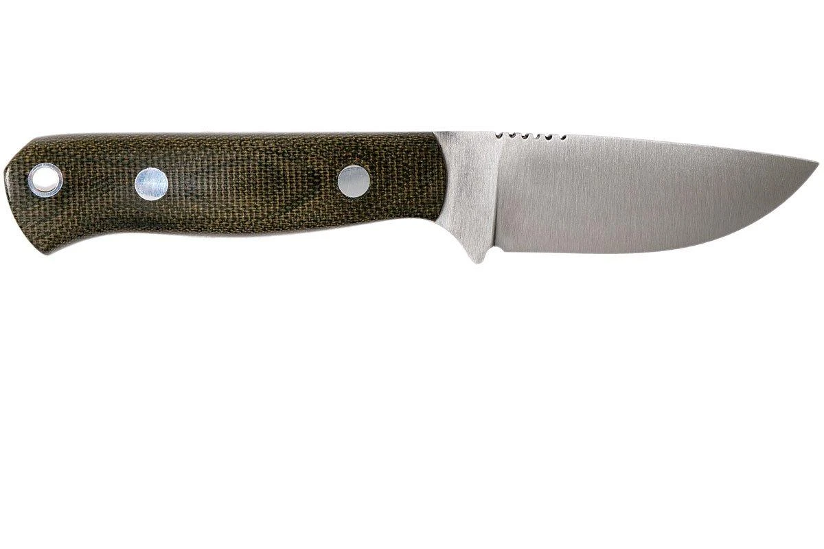 Bark River Bravo Necker CPM 154CM, Green Canvas Micarta, Funda Marrón 4 Bark River Bravo Necker CPM 154CM, Green Canvas Micarta, Funda Marrón - Imagen 2