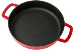 Combekk Sous Chef 192124RD Sartén Doble Mango 24 Cm, Rojo