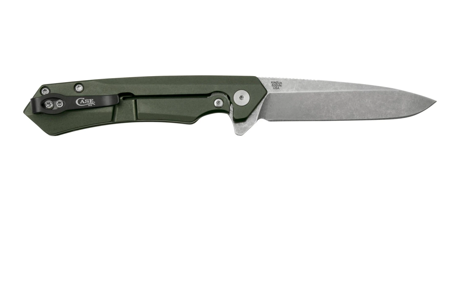 Case Kinzua Spearpoint, OD Green Anodized Aluminum, S35VN, 64659 Navaja 4 Case Kinzua Spearpoint, OD Green Anodized Aluminum, S35VN, 64659 Navaja - Imagen 2
