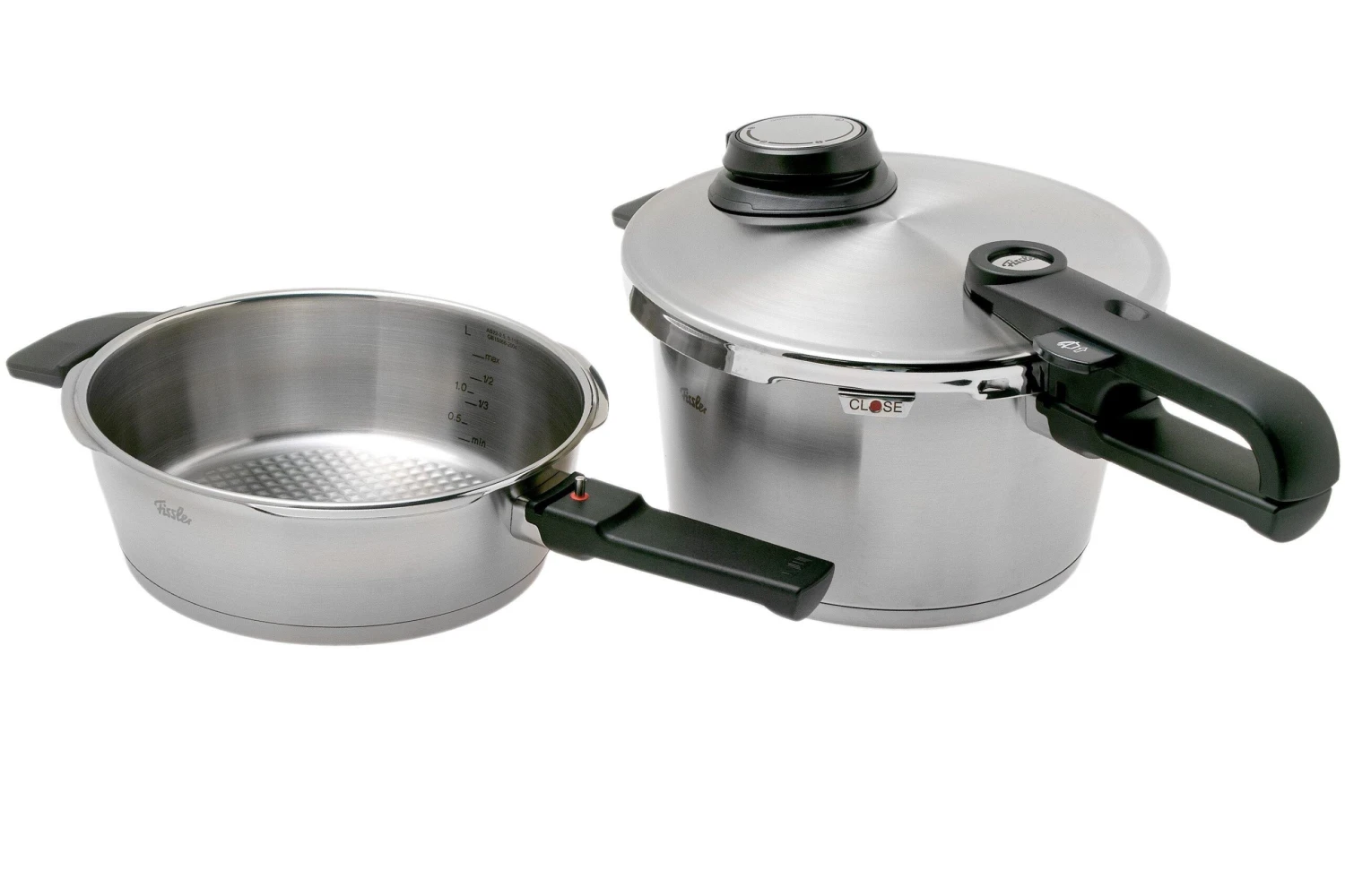 Fissler Vitavit Premium 622-412-11-070, Juego De Olla A Presión De 3 Piezas Con Inserto De Vapor, 4,5 L 3 Fissler Vitavit Premium 622-412-11-070, Juego De Olla A Presión De 3 Piezas Con Inserto De Vapor, 4,5 L