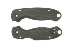 Flytanium Spyderco Para 3 Cachas, Lotus Black Canvas Micarta