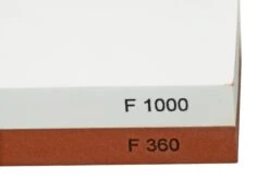 Helle Sharpening Stone L 300311 Piedra De Afilar De Grano 360/1000, Funda De Cuero -Tienda Fissler HE300311 03 helle