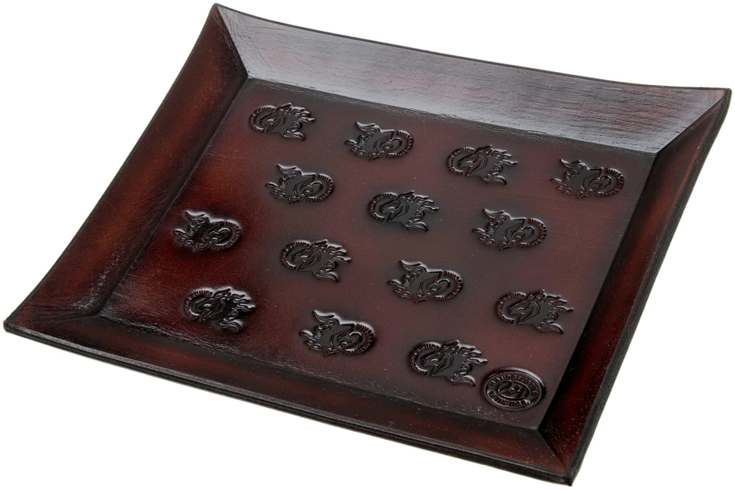 Rick Hinderer Knives Leather Valet Tray, Rectangular 3 Rick Hinderer Knives Leather Valet Tray, Rectangular