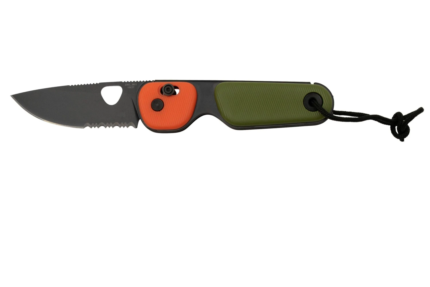 The James Brand The Redstone, OD Green + Orange PP, Negro, Serrated, KN118197-01, Navaja 3 The James Brand The Redstone, OD Green + Orange PP, Negro, Serrated, KN118197-01, Navaja