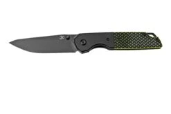 Kansept Warrior T1005S2 Black Drop Point, Black & Green G10 Navaja, Diseño Kim Ning