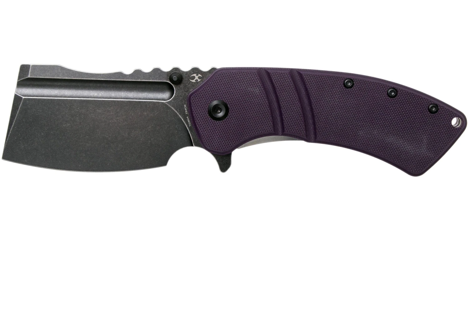 Kansept XL Korvid T1030A4 Blackwashed, Purple G10 Navaja, Justin Koch Design 3 Kansept XL Korvid T1030A4 Blackwashed, Purple G10 Navaja, Justin Koch Design