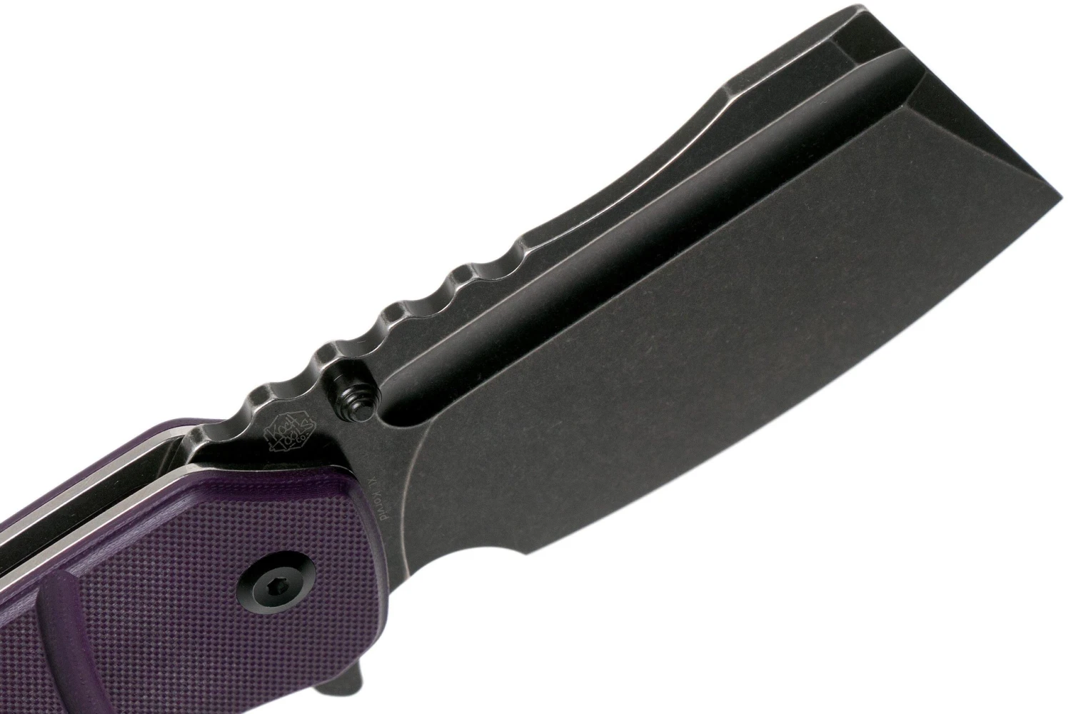 Kansept XL Korvid T1030A4 Blackwashed, Purple G10 Navaja, Justin Koch Design 8 Kansept XL Korvid T1030A4 Blackwashed, Purple G10 Navaja, Justin Koch Design - Imagen 6