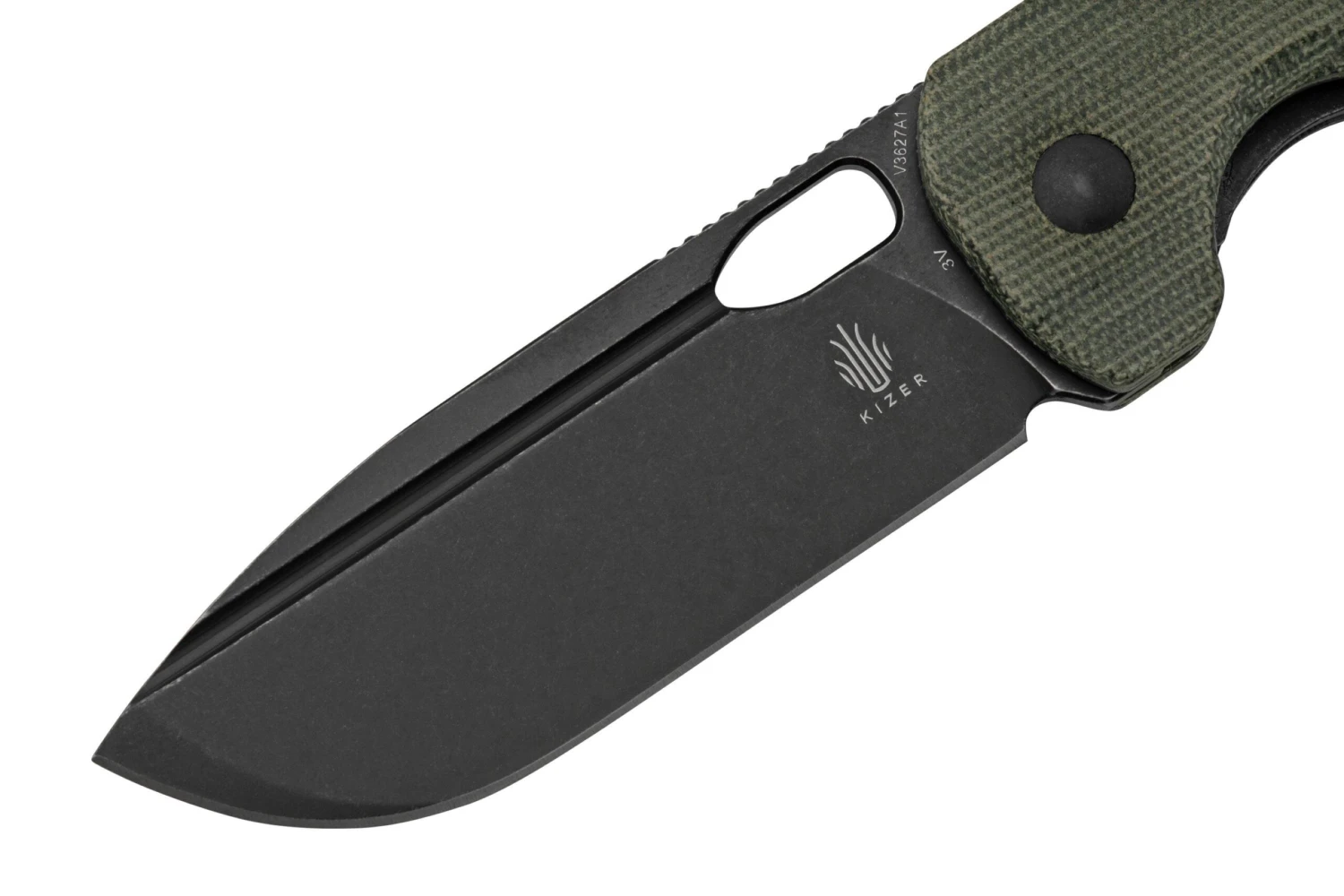Kizer Bugai V3627A1 Black Micarta, Black Stonewash, Navaja, Diseño Denis Antimonov 5 Kizer Bugai V3627A1 Black Micarta, Black Stonewash, Navaja, Diseño Denis Antimonov - Imagen 3