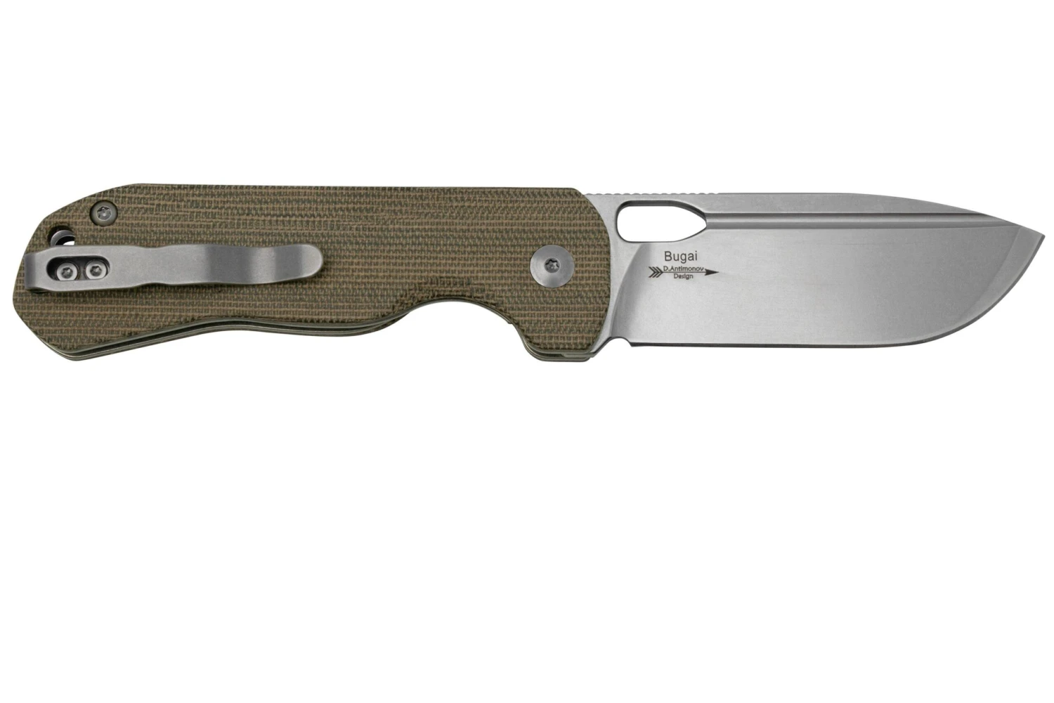 Kizer Bugai V3627C1 Green Micarta, Stonewash, Navaja, Diseño De D.Antimonov 4 Kizer Bugai V3627C1 Green Micarta, Stonewash, Navaja, Diseño De D.Antimonov - Imagen 2