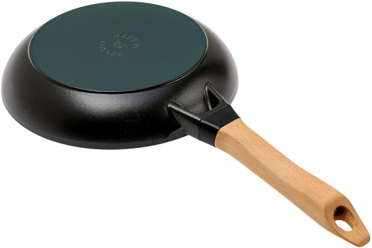 Staub Sartén Para Cocinar Con Mango De Madera 24cm, Negro 4 Staub Sartén Para Cocinar Con Mango De Madera 24cm, Negro - Imagen 2