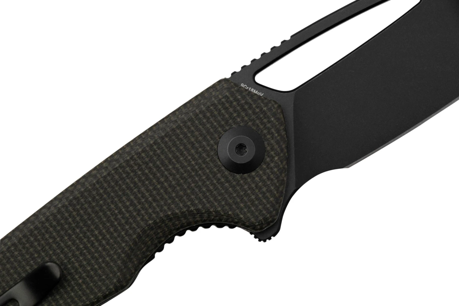 SENCUT Mims S21013-3 Dark Green Micarta Black Stonewashed, Navaja 7 SENCUT Mims S21013-3 Dark Green Micarta Black Stonewashed, Navaja - Imagen 5
