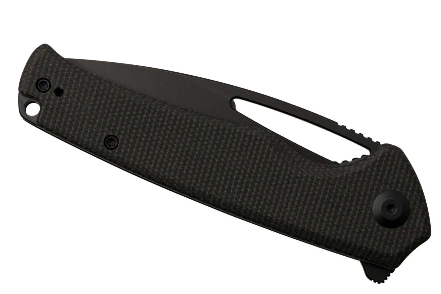 SENCUT Mims S21013-3 Dark Green Micarta Black Stonewashed, Navaja 8 SENCUT Mims S21013-3 Dark Green Micarta Black Stonewashed, Navaja - Imagen 6