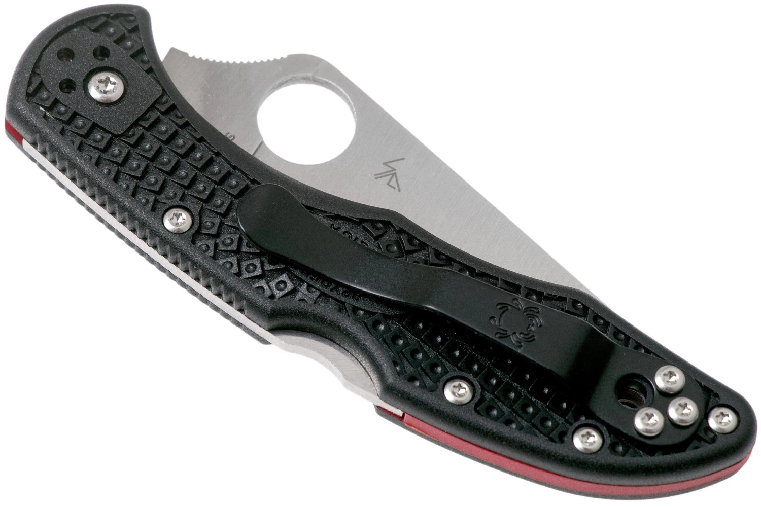 Spyderco Delica 4 Thin Red Line C11FPSBKRD Navaja 6 Spyderco Delica 4 Thin Red Line C11FPSBKRD Navaja - Imagen 4