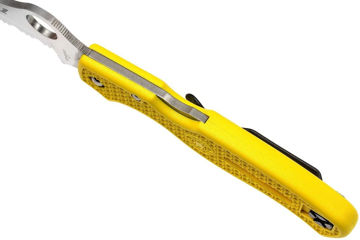 Spyderco C89 Atlantic Salt, Amarillo, Dentado 9 Spyderco C89 Atlantic Salt, Amarillo, Dentado - Imagen 7
