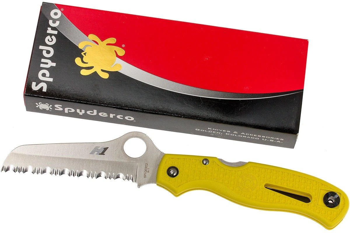 Spyderco C89 Atlantic Salt, Amarillo, Dentado 11 Spyderco C89 Atlantic Salt, Amarillo, Dentado - Imagen 9
