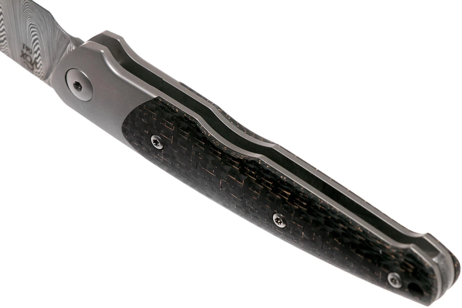 Viper Key VA5978FCB Bolster Damascus Copper Carbon Fibre Navaja 7 Viper Key VA5978FCB Bolster Damascus Copper Carbon Fibre Navaja - Imagen 5