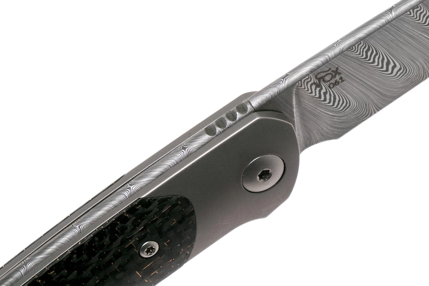 Viper Key VA5978FCB Bolster Damascus Copper Carbon Fibre Navaja 8 Viper Key VA5978FCB Bolster Damascus Copper Carbon Fibre Navaja - Imagen 6