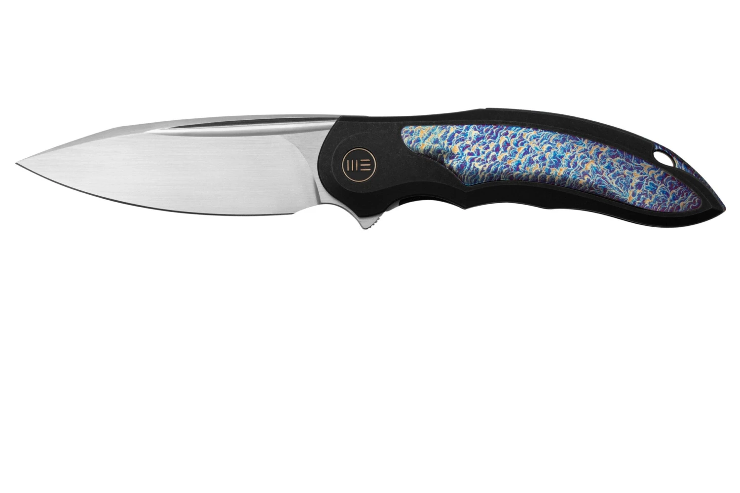 WE Knife Makani WE21048B-3, Black Titanium, Flamed Titanium Inlay, CPM 20CV Navaja 3 WE Knife Makani WE21048B-3, Black Titanium, Flamed Titanium Inlay, CPM 20CV Navaja