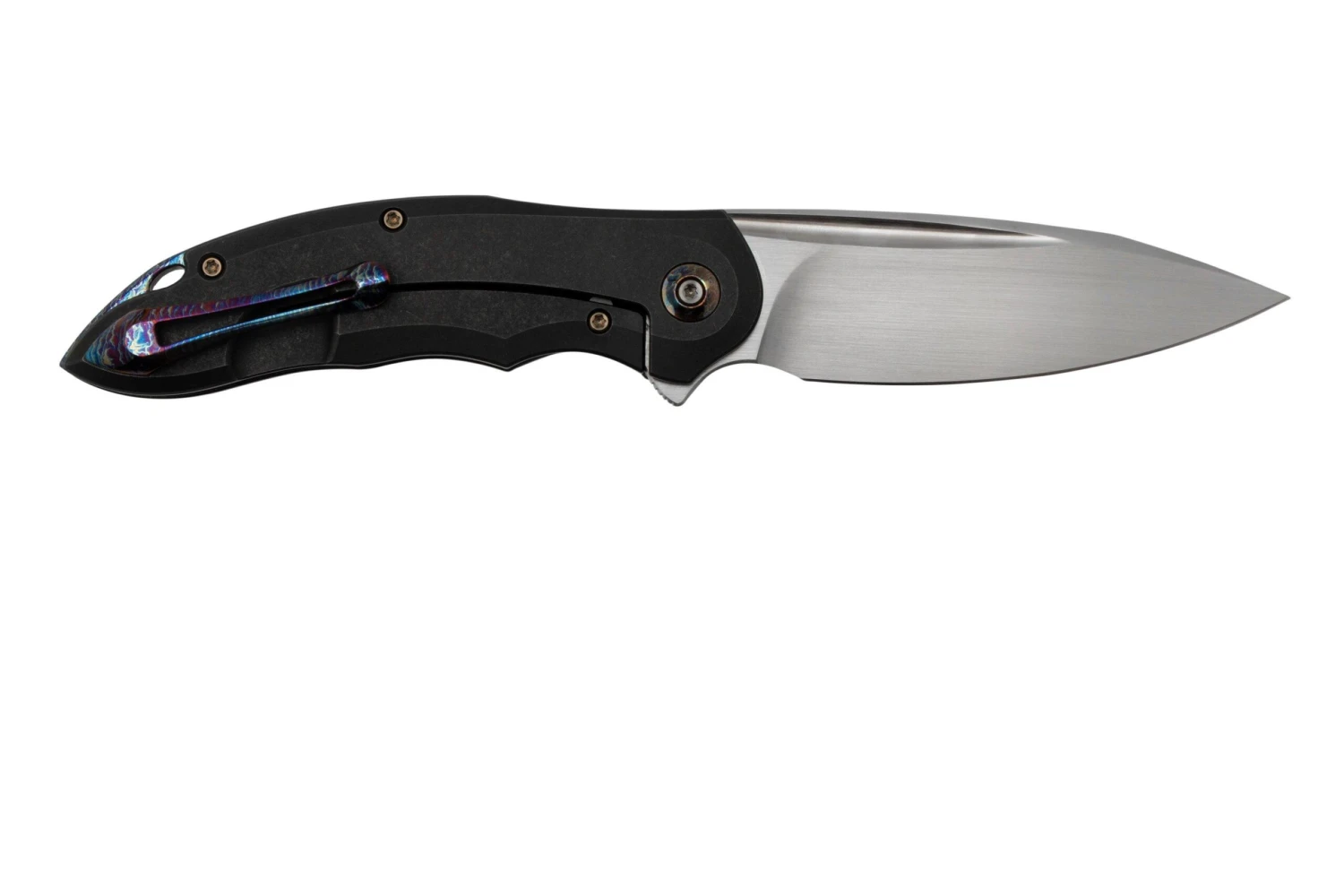 WE Knife Makani WE21048B-3, Black Titanium, Flamed Titanium Inlay, CPM 20CV Navaja 4 WE Knife Makani WE21048B-3, Black Titanium, Flamed Titanium Inlay, CPM 20CV Navaja - Imagen 2