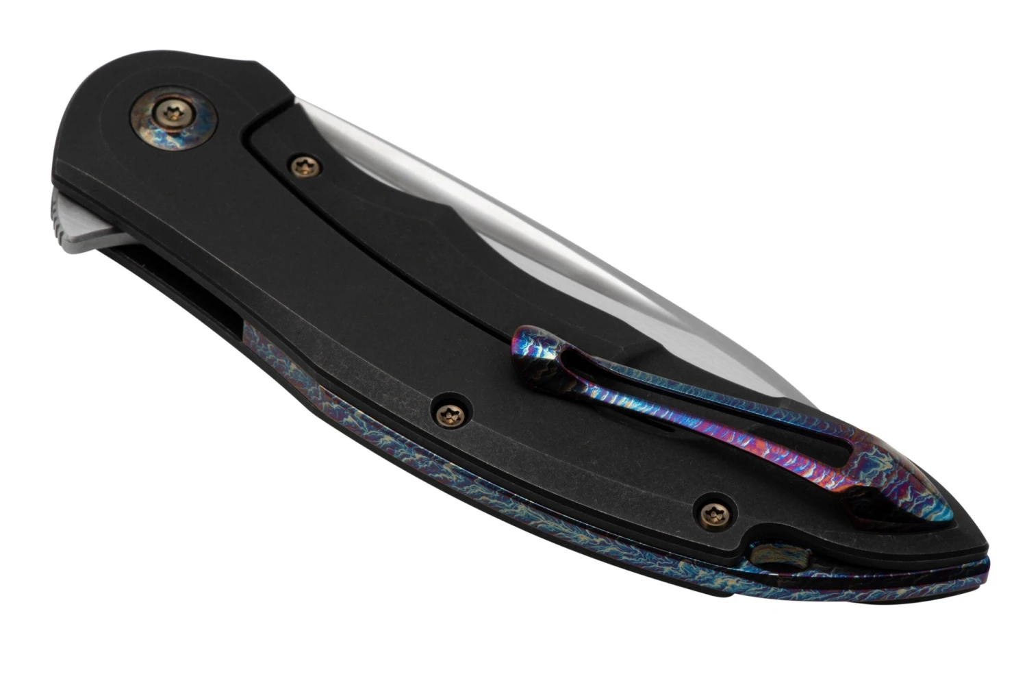 WE Knife Makani WE21048B-3, Black Titanium, Flamed Titanium Inlay, CPM 20CV Navaja 9 WE Knife Makani WE21048B-3, Black Titanium, Flamed Titanium Inlay, CPM 20CV Navaja - Imagen 7