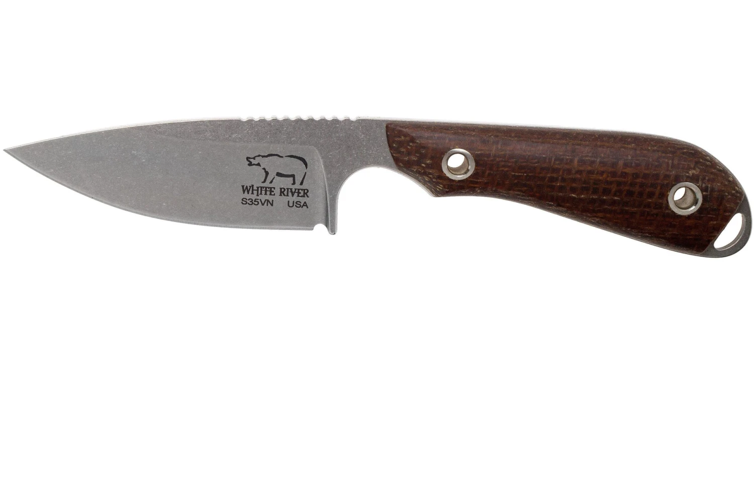 White River Knives M1 Natural Burlap Micarta Cuchillo Fijo, Kydex Sheath 3 White River Knives M1 Natural Burlap Micarta Cuchillo Fijo, Kydex Sheath