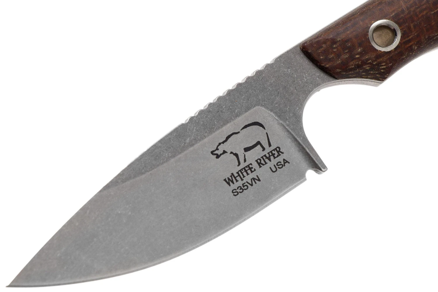 White River Knives M1 Natural Burlap Micarta Cuchillo Fijo, Kydex Sheath 5 White River Knives M1 Natural Burlap Micarta Cuchillo Fijo, Kydex Sheath - Imagen 3