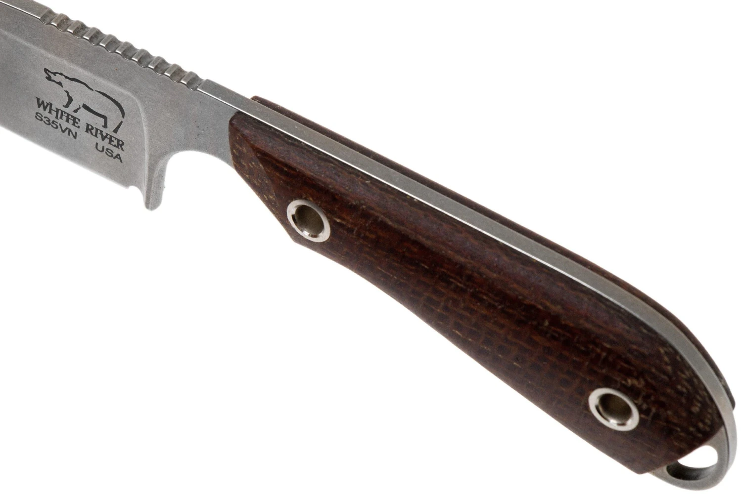 White River Knives M1 Natural Burlap Micarta Cuchillo Fijo, Kydex Sheath 7 White River Knives M1 Natural Burlap Micarta Cuchillo Fijo, Kydex Sheath - Imagen 5