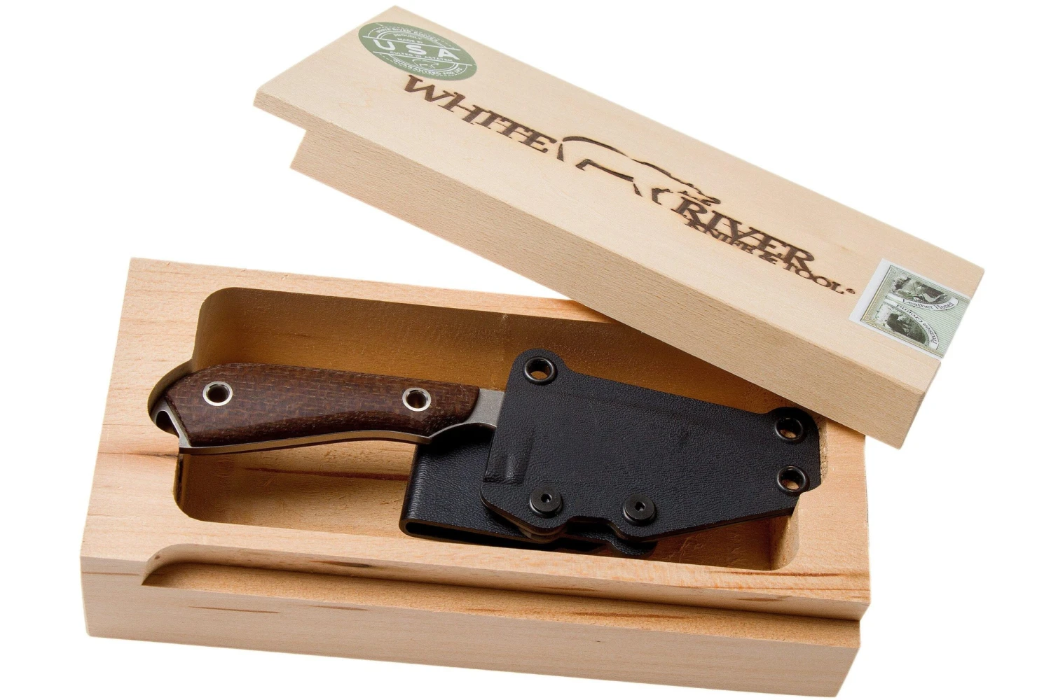 White River Knives M1 Natural Burlap Micarta Cuchillo Fijo, Kydex Sheath 10 White River Knives M1 Natural Burlap Micarta Cuchillo Fijo, Kydex Sheath - Imagen 8